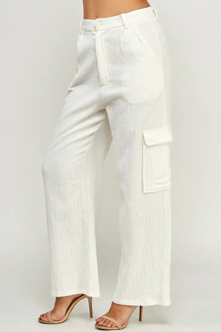 Ellison: Crinkle Linen Pants
