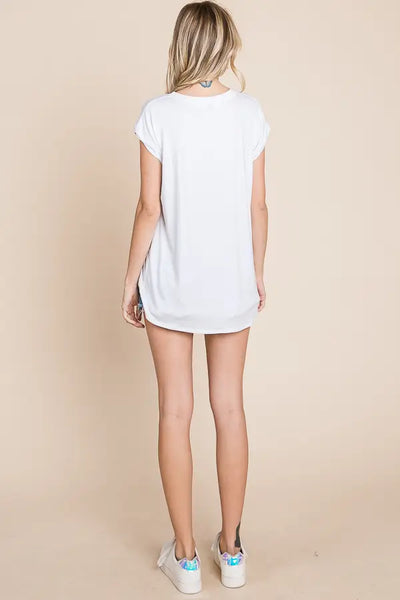 Perfect Twisted Cap Sleeve Tee
