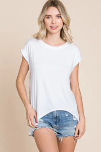 Perfect Twisted Cap Sleeve Tee