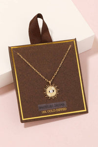 Gold Dipped Shining Eye Necklace